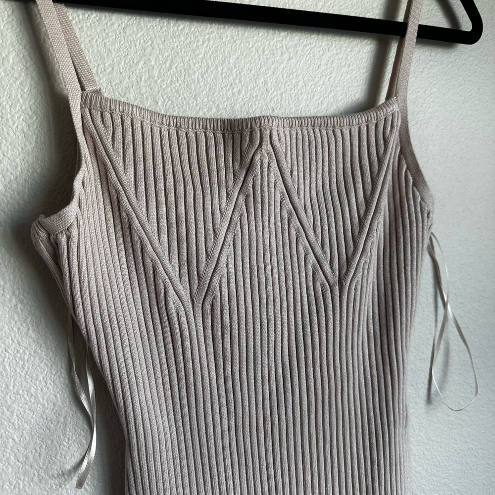 Chic Ribbed Knit Mini Dress - Picture 2 of 4